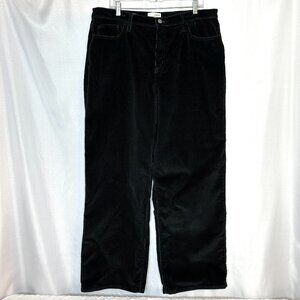Dark Academia Preppy black relaxed wide leg corduroy Universal Threads, size 16